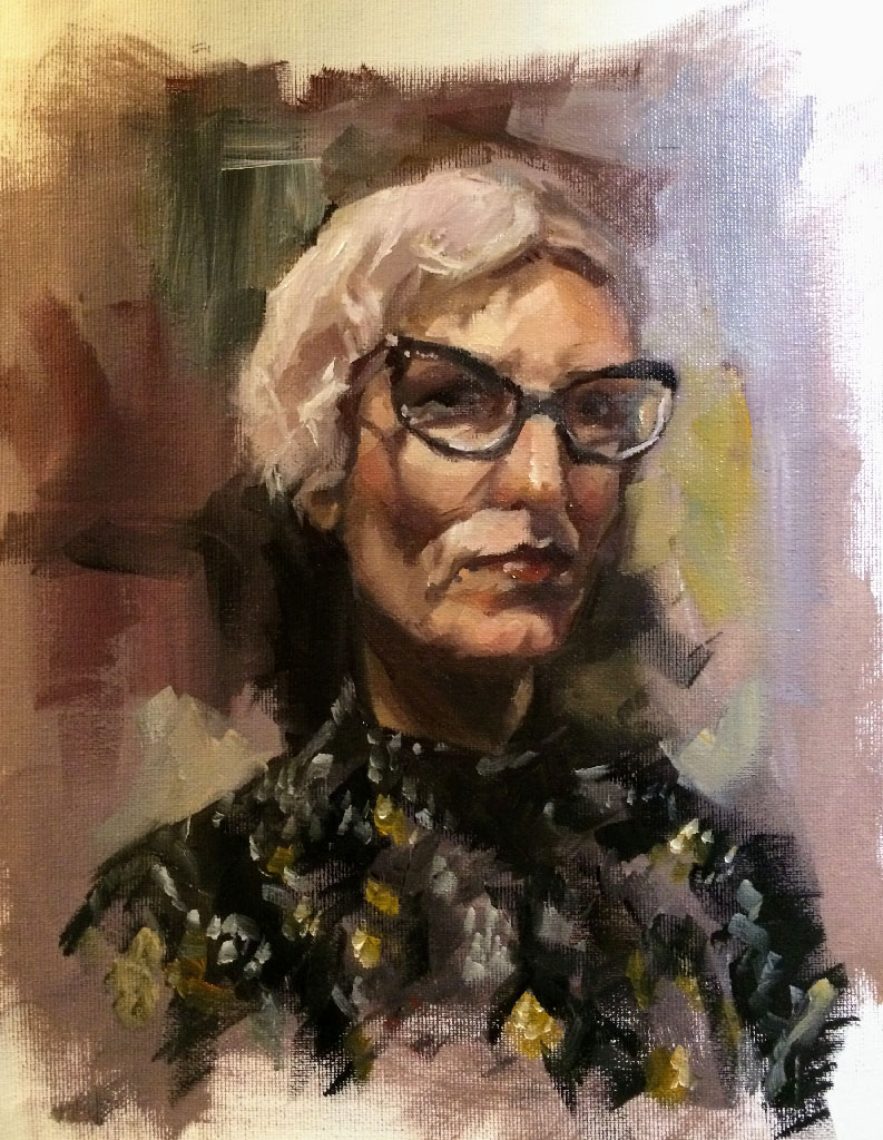 Woman portrait, Oil on canvas.