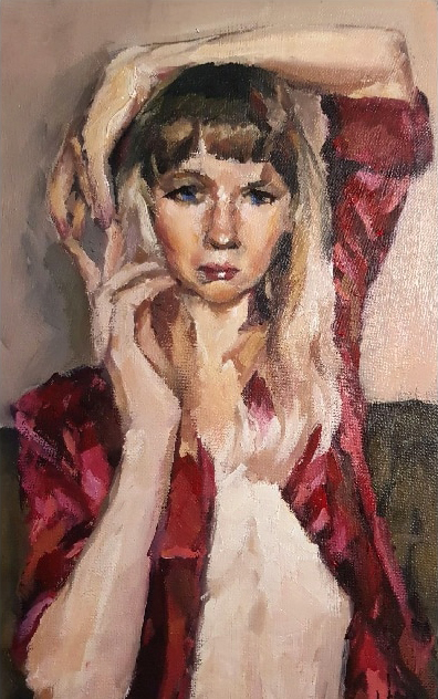 Lady Long Limbs, Oil on canvas.