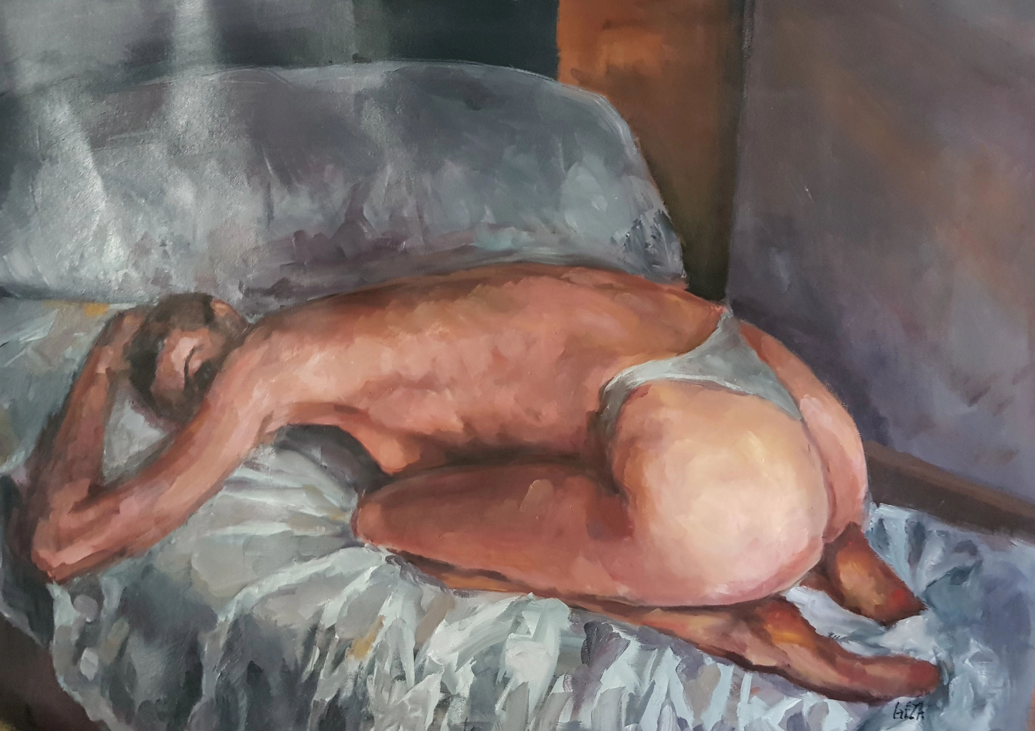 Ioana, oil on canvas 70×100cm.